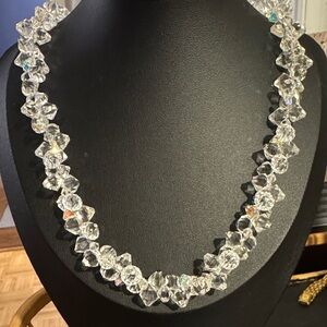 Stunning Hand crafted Artisan Facetted Crystal Cluster Necklace